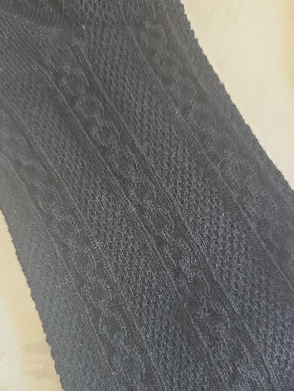 Black Ruffled Ankle Cable Knit Socks - Picture 4 of 4
